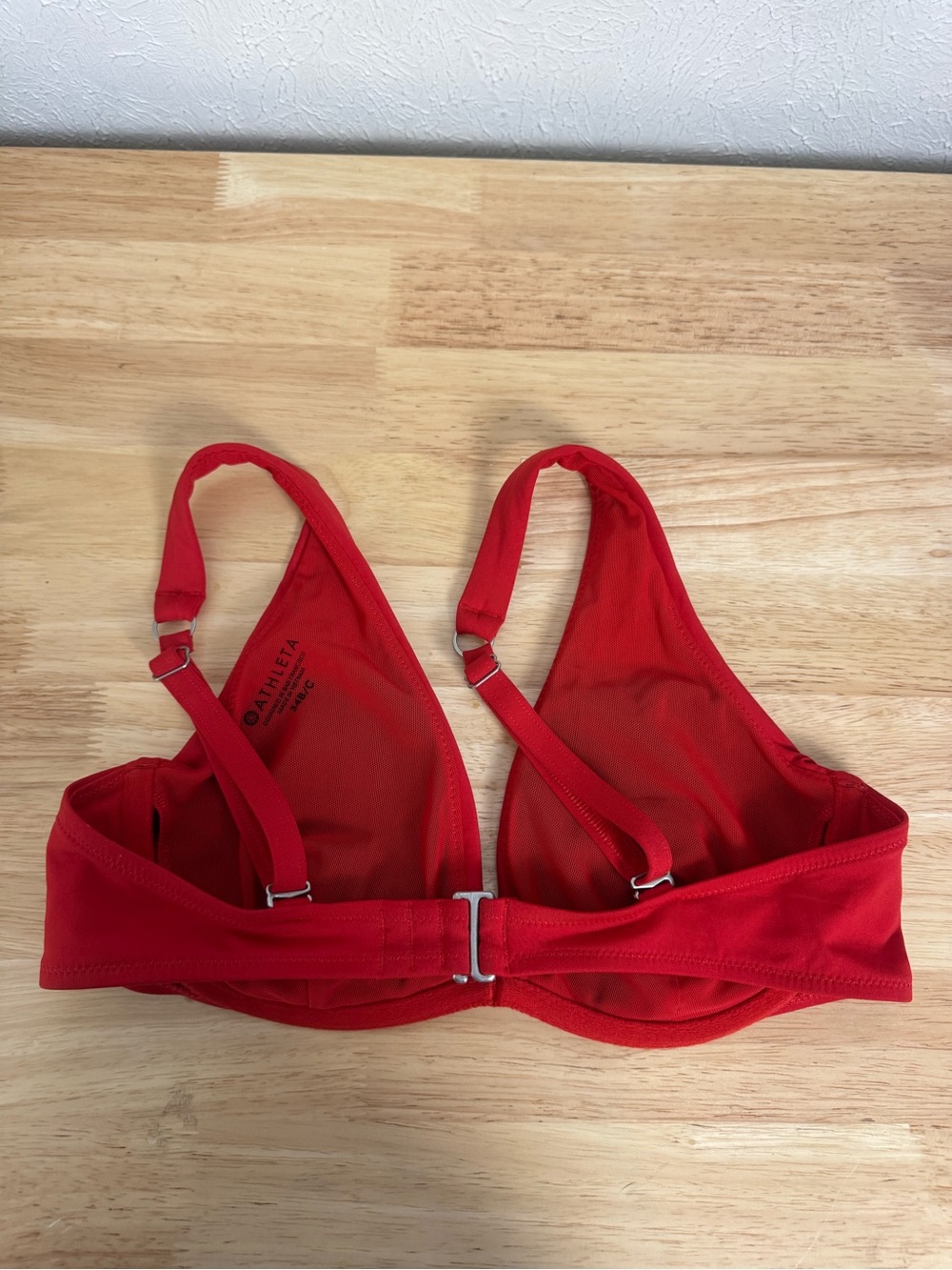 Athleta Red Swim Plunge Bikini Top - Picture 2 of 4